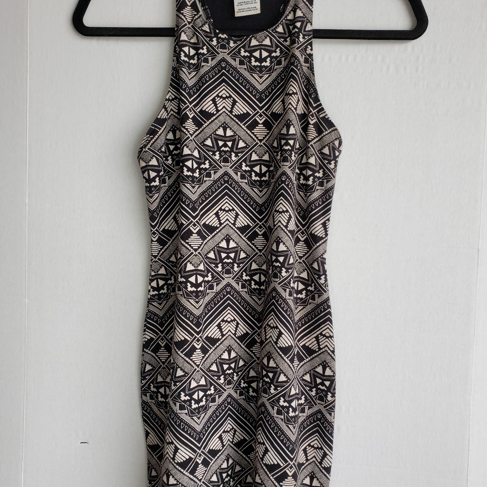PINK Tank Dress Aztec Print Size Small